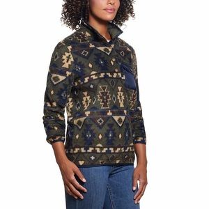 Weatherproof Vintage Aztec Printed Fleece Pullover